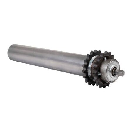 Omni Metalcraft 1.9" Dia. x 9 Ga. Steel 40A18 Sprocketed Roller for 34" O.A.W. Omni Conveyors 38209-34-GP